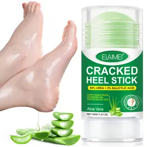 Elaimei 60% Urea Stick with 2% Salicylic Acid, Aloe Vera and Peach, Intensive Foot Moisturizer and Dead Skin Remover for Cracked Heels, Cracked Foot Repair and Rough Skin, Intensive Foot Care, Moisturizing Foot Care